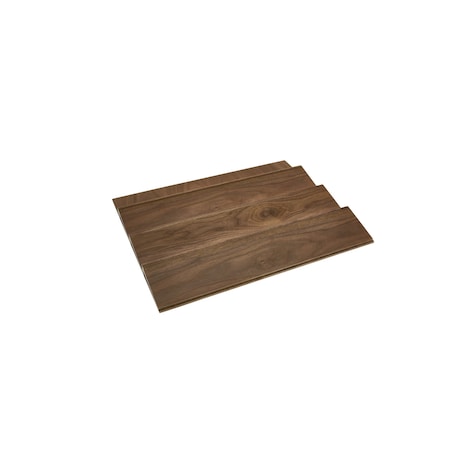 Rev-A-Shelf Drawer Insert, Walnut Veneer, Dark Brown, 22 in W, 1.55 in H, 19.75 in D, 19.75 in L, Walnut 4SDI-WN-24-1